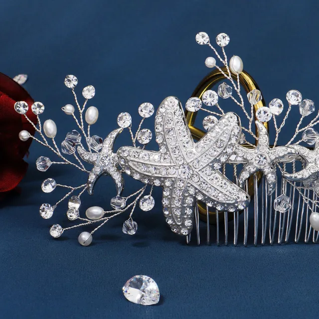 Korean Sweet Banquet Wedding Bride Hair Braiding Headdress Silver Hs J6548S - Shop at LoveMi