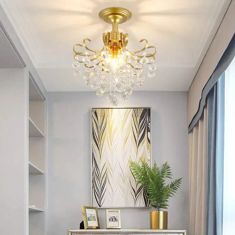 European Light Luxury Small American Restaurant Crystal