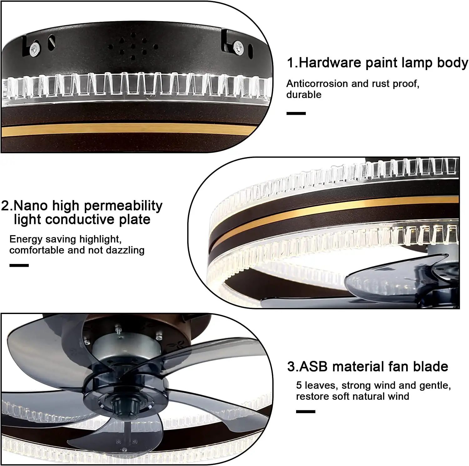 Ceiling Fan Home Integrated Invisible Light