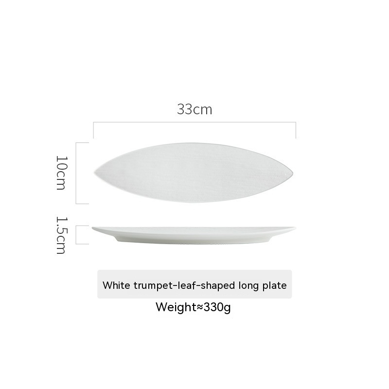 13 Inch White Pointed Plate