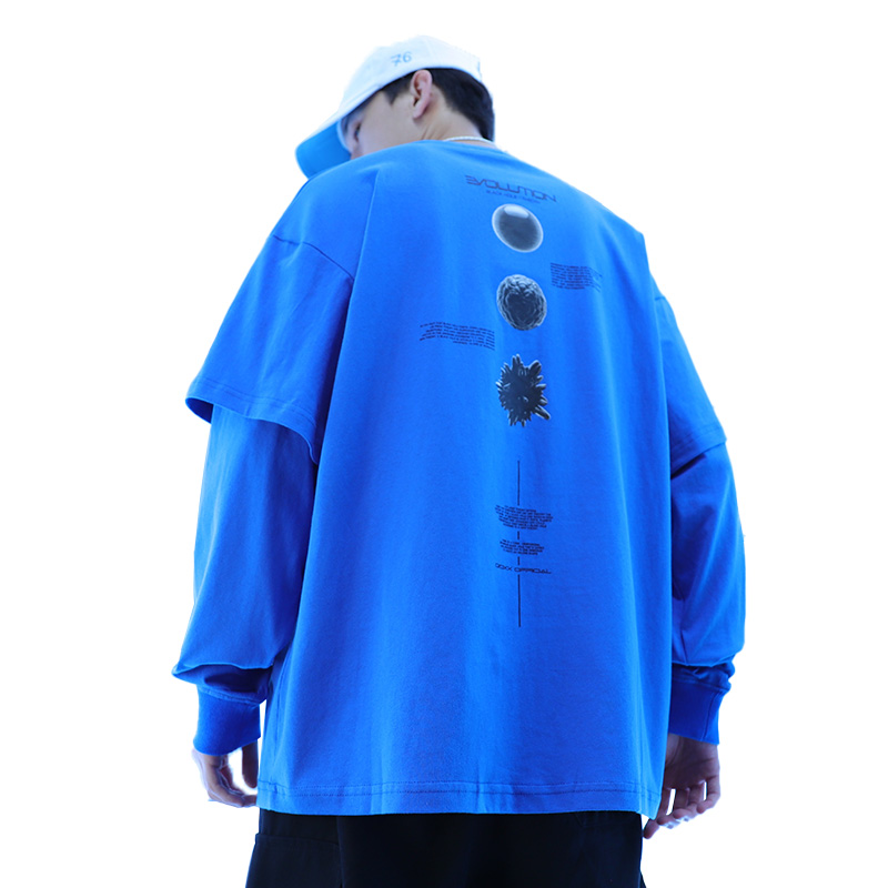 Title 5, Klein Blue Long Sleeve Bottoming Shirt Men