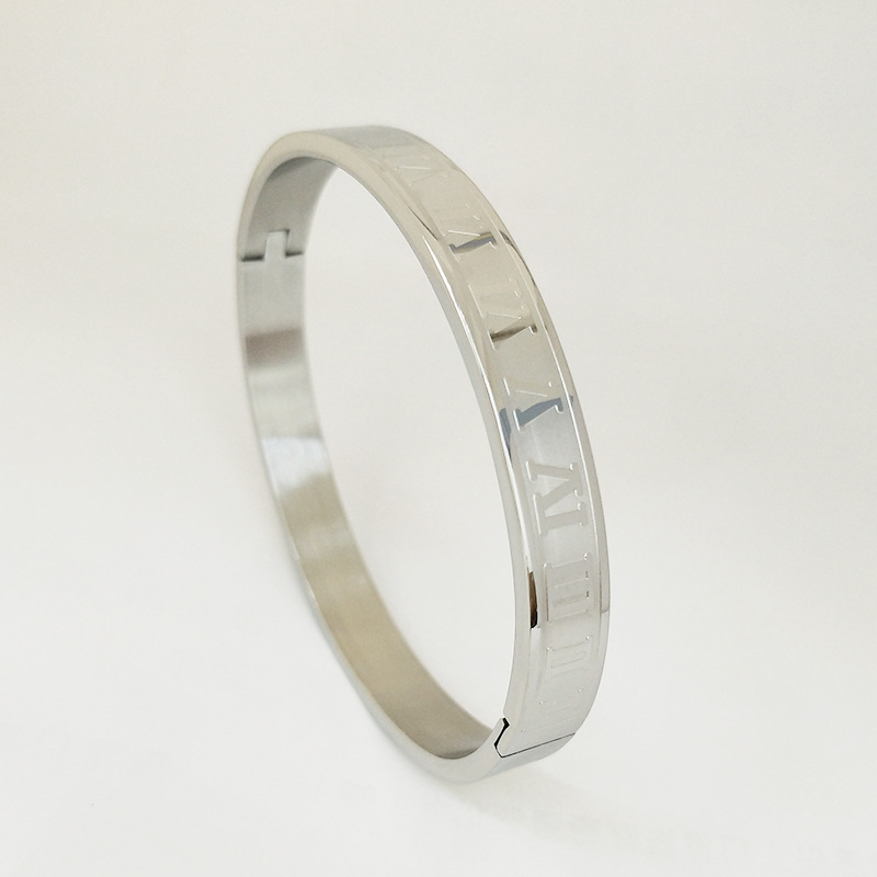 Fashion Roma Word Five-color 18K Stainless Steel Bracelet