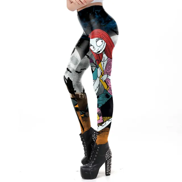 Women's Graphic Printed Casual Skinny Leggings Black - Shop at LoveMi