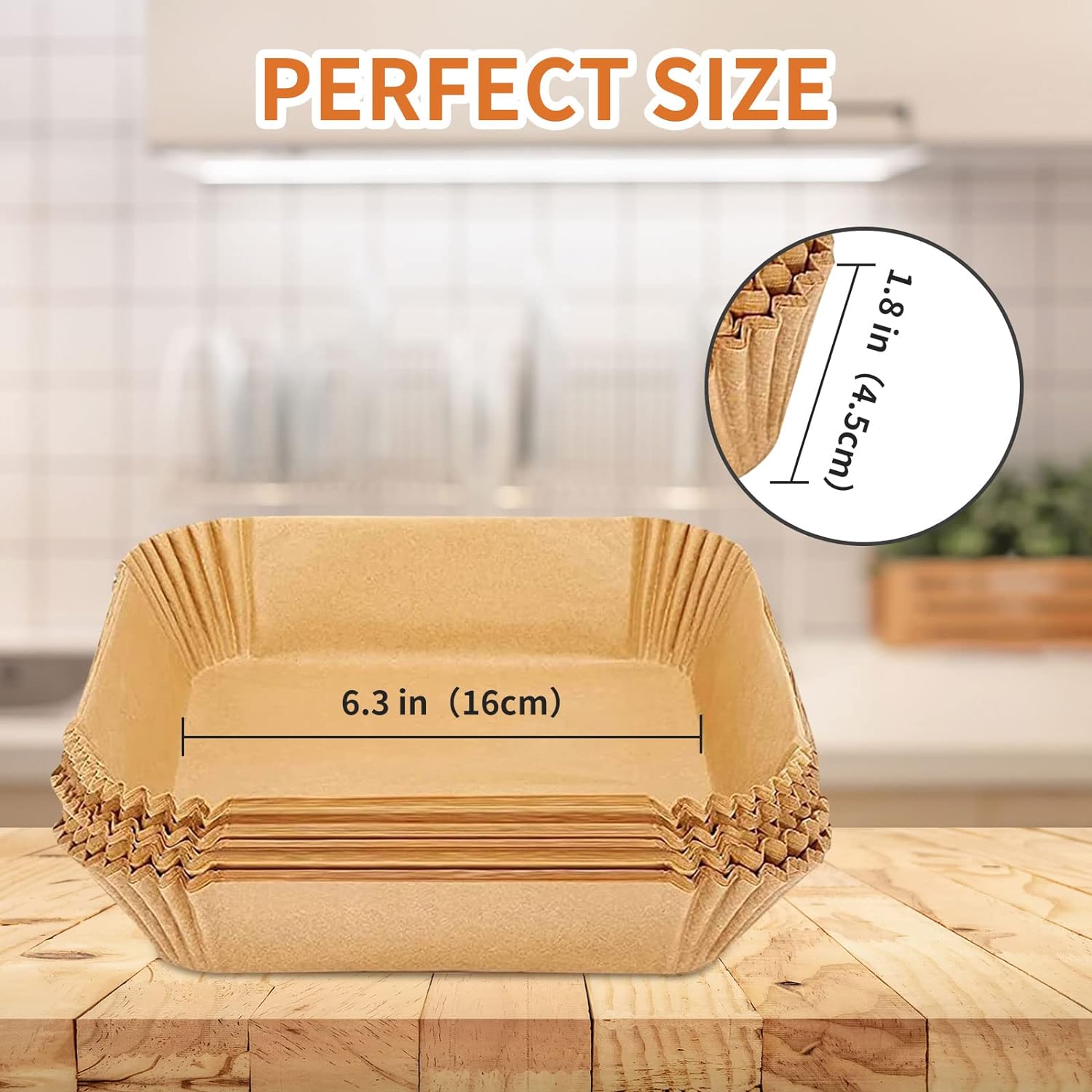 50pcs Air Fryer Liner Baking Disposable Air Fryer Parchment Paper Multipurpose Oil-absorbing Paper Tray