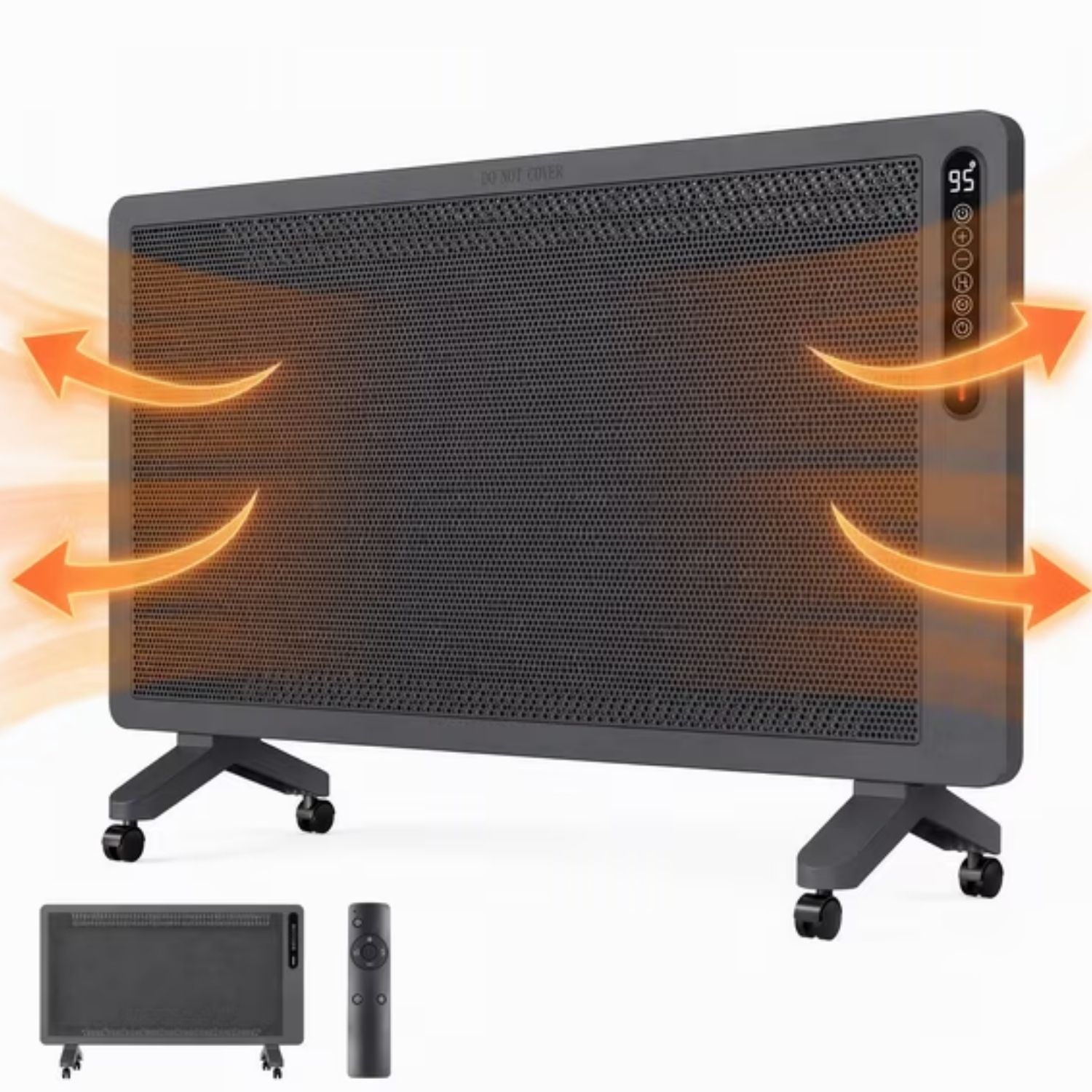 Panel Convection Heater, 1500W, Remote Control, Wall Mount And Freestanding, 25H Timer, Overheat And Tip-Over Protection image 5