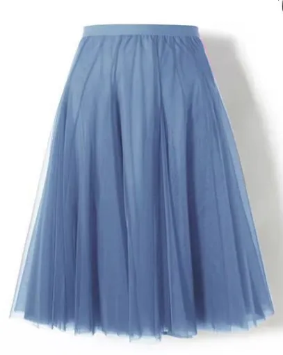 Square Dance Red Mesh Skirt Large Swing Skirt Slimming A Line Skirt Cover Slim Purple Gauze Skirt Short Fog Blue - Shop at LoveMi