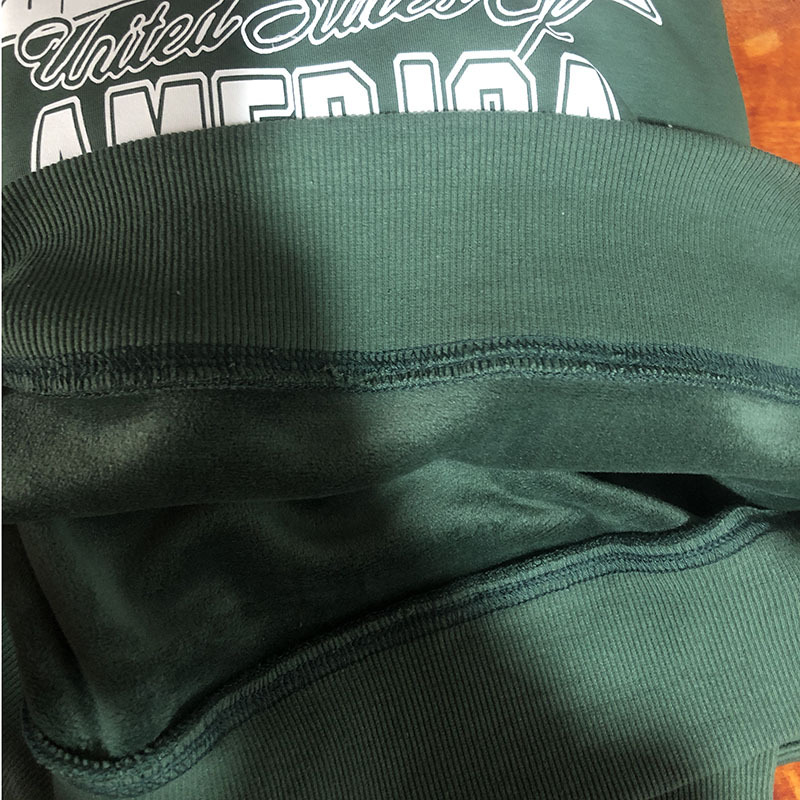 Round Neck Loose Student Youth Plus Velvet American Letter Printing