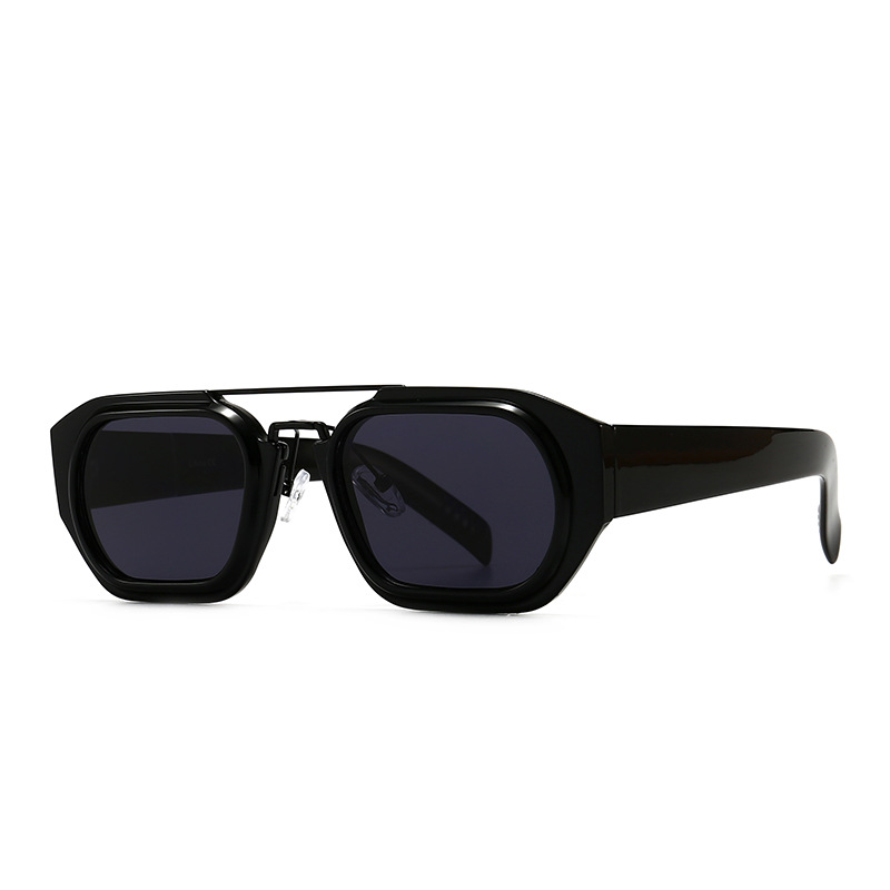 Title 5, New Modern Retro Square Frame Narrow Sunglasses