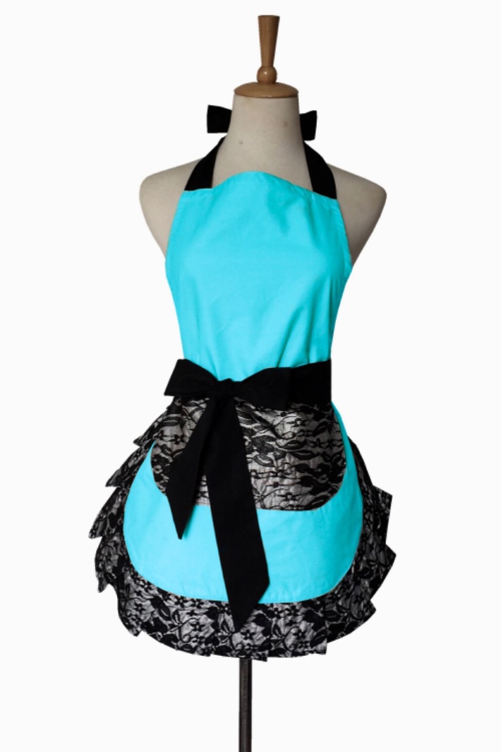 Title 9, Black lace simple strap apron