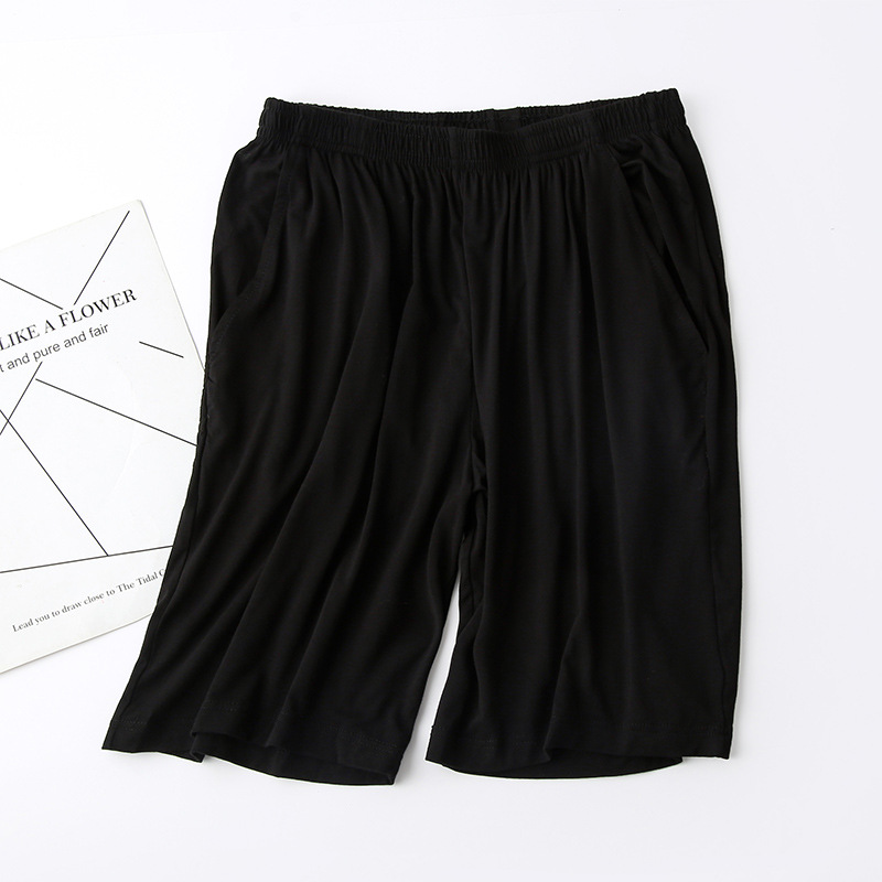 Modal Women's Summer Thin Loose Pajama Pants Shorts Black - Shop at LoveMi