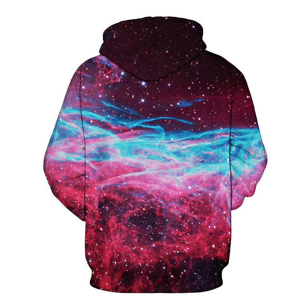 Printed Men's Sweatshirt Cat Eating Pizza Hoodie Men's Loose Hooded