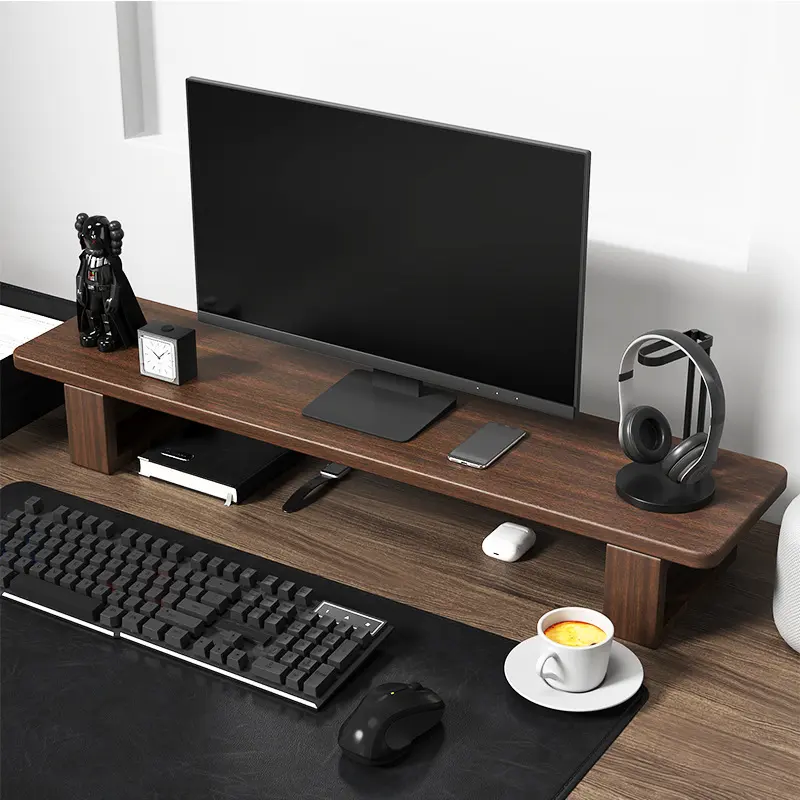 Computer Monitor Heightening Frame Office Desktop Shelf Shelving Solid
