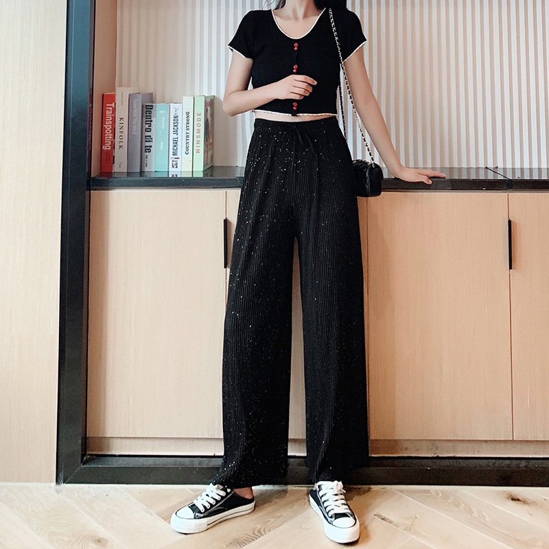 Title 5, Chiffon trousers straight starry sky pants