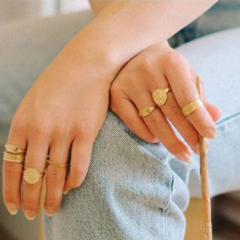 Fashion Personality Irregular Origami Faceted Ring