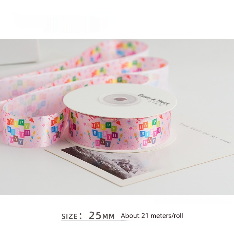 Color Heat Transfer Craft Ribbon Balloon Color Cake Packaging Gift Ribbon — foto 16