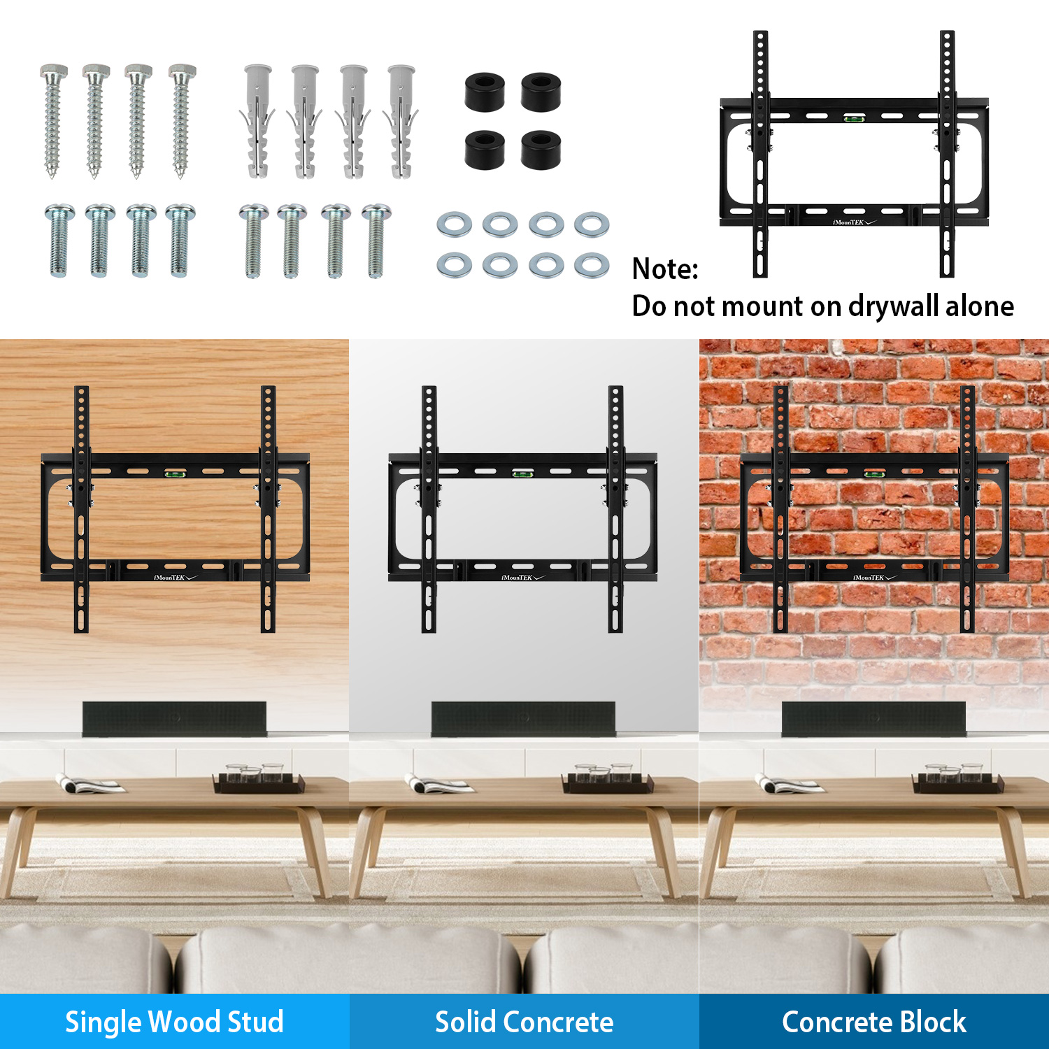 1Pc TV Wall Mount Tilt Dual Arm TV Mount Brackets Maximum VESA 400x400mm For 26-55in TVs - Image 2