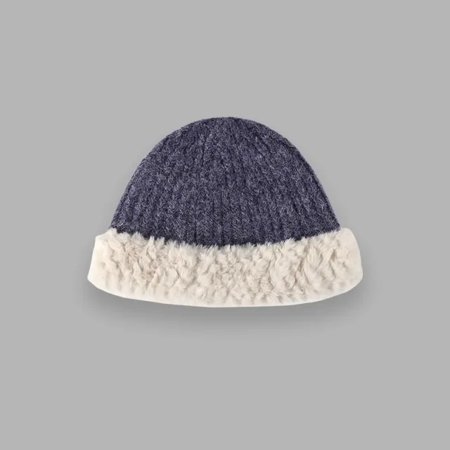 Autumn And Winter Leisure Versatile Warm High Elastic Knitted Hat Women Grey Blue - Shop at LoveMi