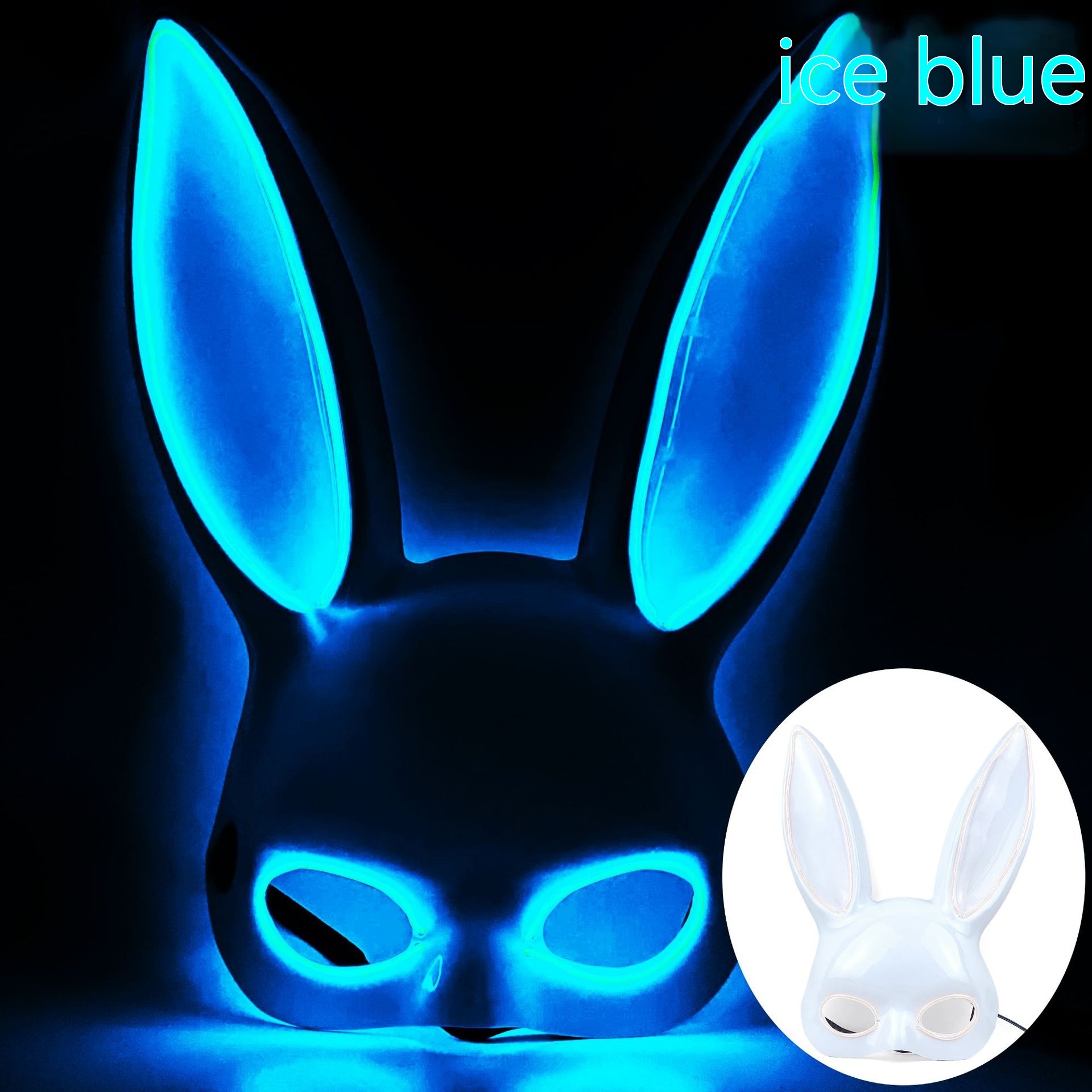 Ice Blue White Bunny