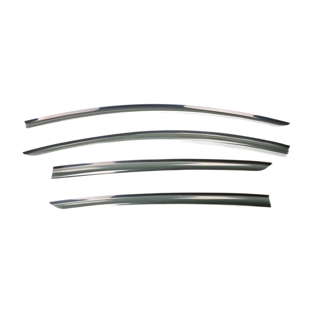 Fits 17-23 Tesla Model 3 Smoke Acrylic Window Visors Sun Rain Deflectors 4PCS