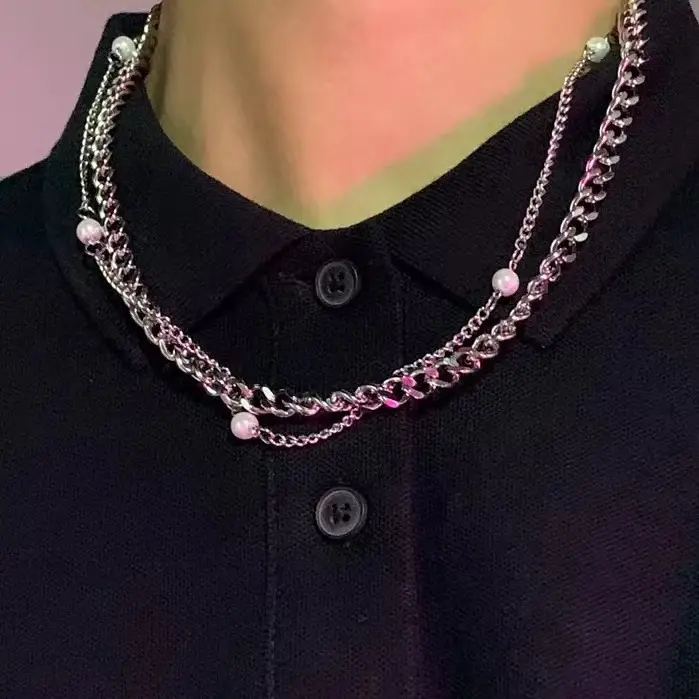 Hip-hop Exaggerated Titanium Steel Does Not Lose Color High Street Thick Necklace