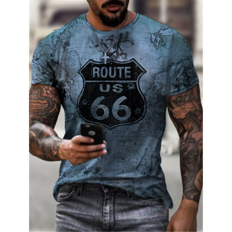 Title 4, Camiseta masculina Fashion No 66 com estampa de...