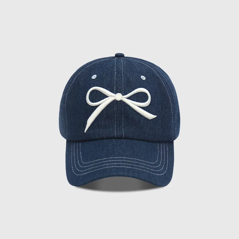 The Lady's Sweet Bow-knitted Curved Eave Fashionably