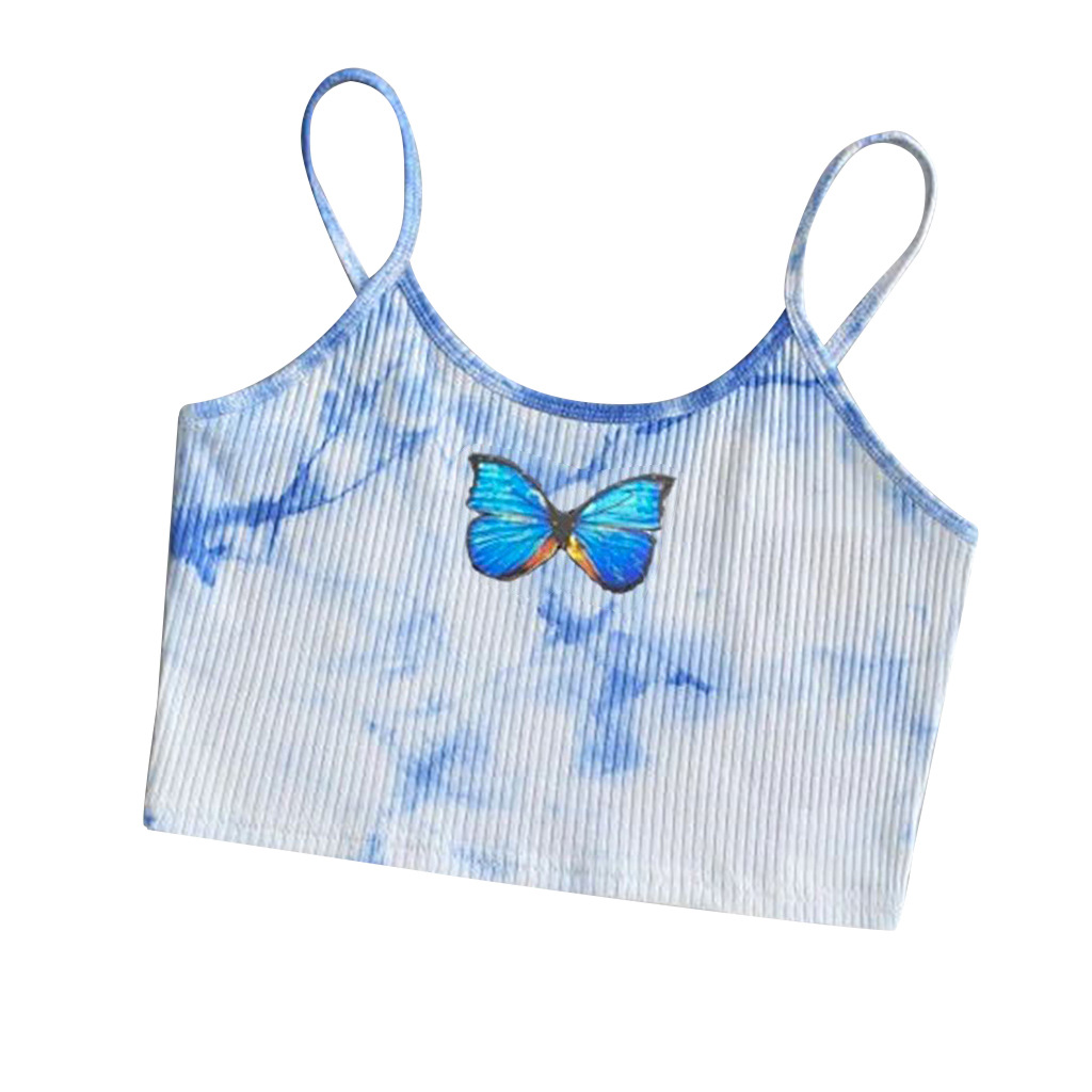 Title 8, Ink Tie-dye Printing Hanging Wide Loose Short T...