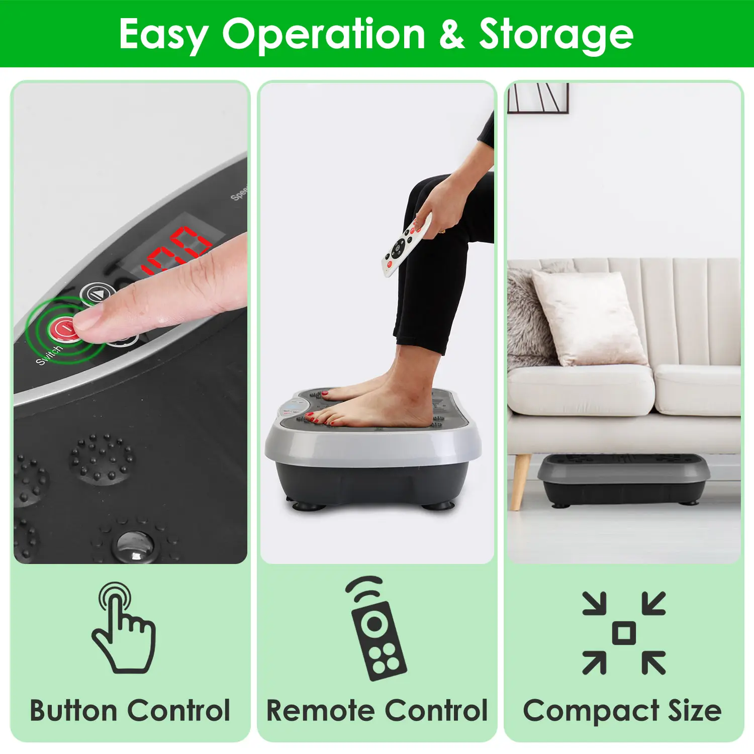 Vibration Exercise Machine With Resistant Bands