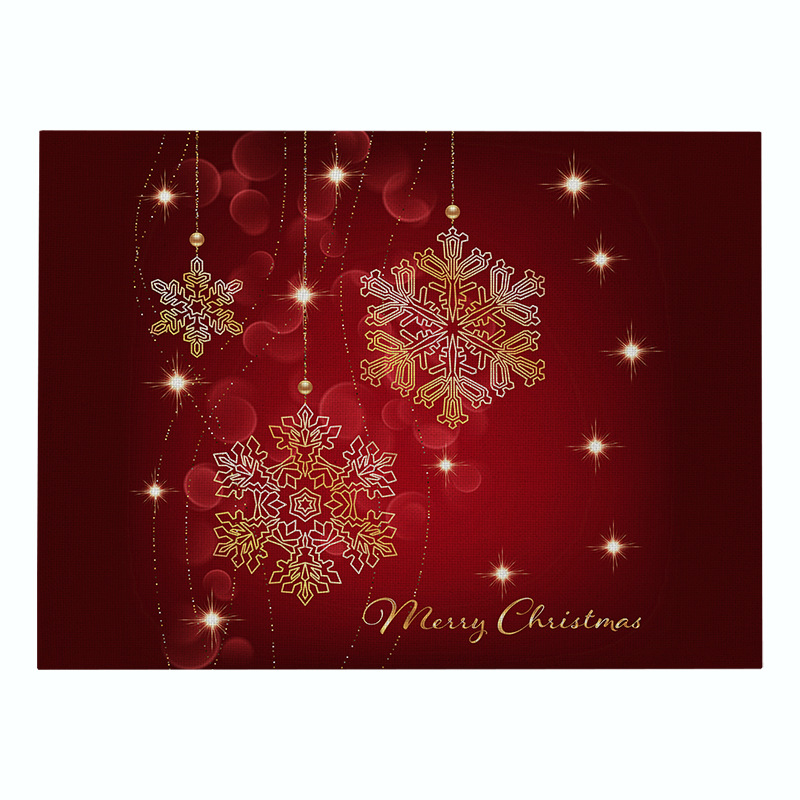 Title 5, Christmas Red Series Cotton And Linen Placemat