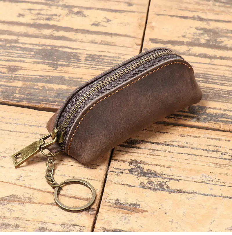 New Men's Genuine Leather Texture Coin Purse