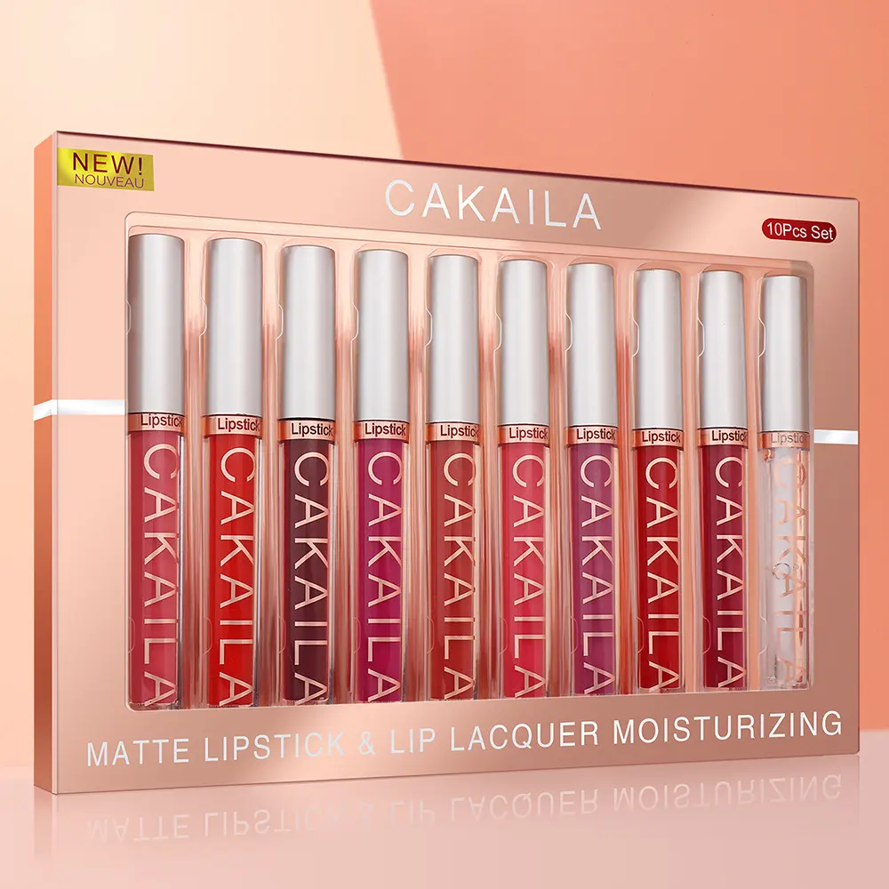 Pack of 10 Matte Nonstick Cup Waterproof Lip Gloss