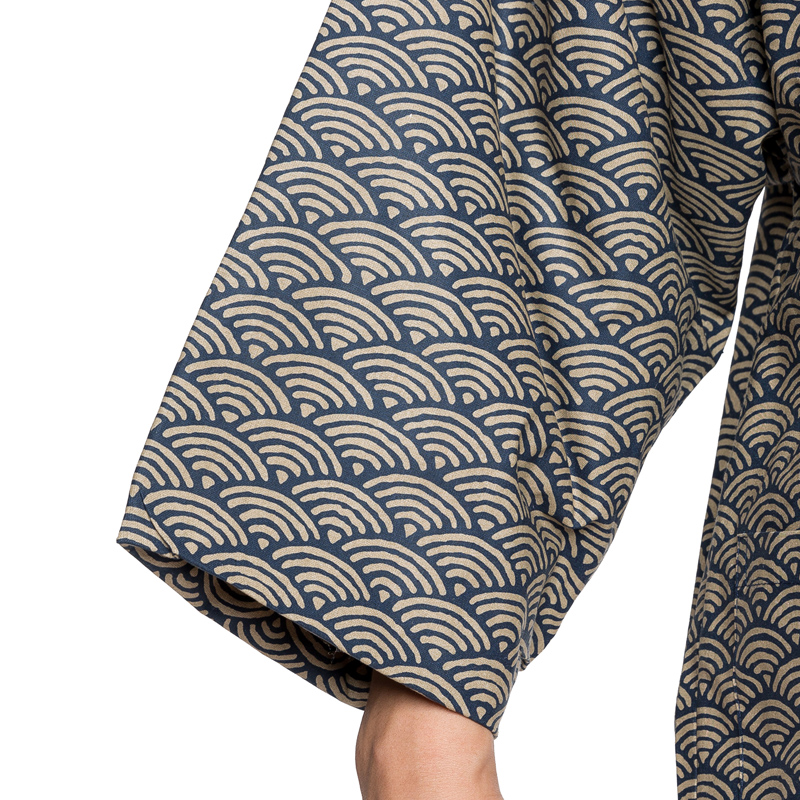 Japanese Men's Winter Kimono Cotton Jackets Halloween Coustume Japanese Samura Warm Cotton Kimono Coat Indoor Outdoor Kimono Coat Traditional Japanese Kimono For Men Lightweight & Warm Kimono