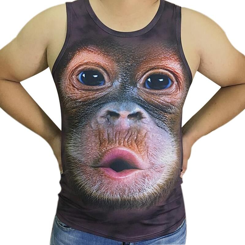 Title 4, Funny Gorilla Vest for Men, Summer Personality....