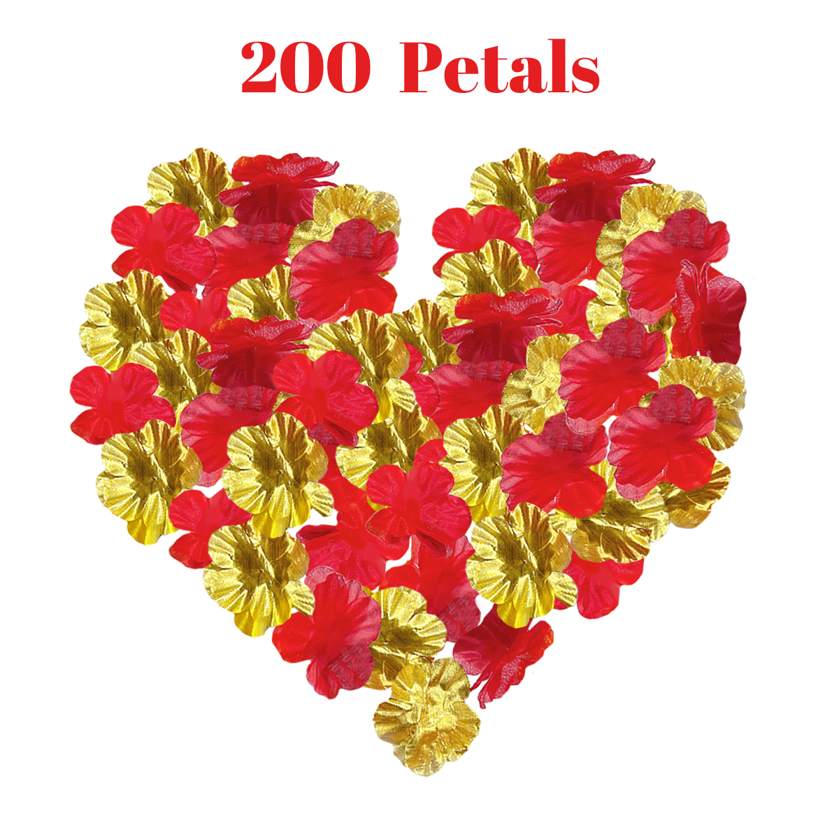Vibrant Artificial Silk Rose Petals – 200 Pcs of Realistic Floral Decor for Romantic Events & Party Decorations
