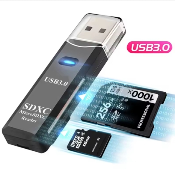 SuperSpeed USB 3.0 Dual Slot Card Reader  512G Support For PC & Laptop thumbnail 6