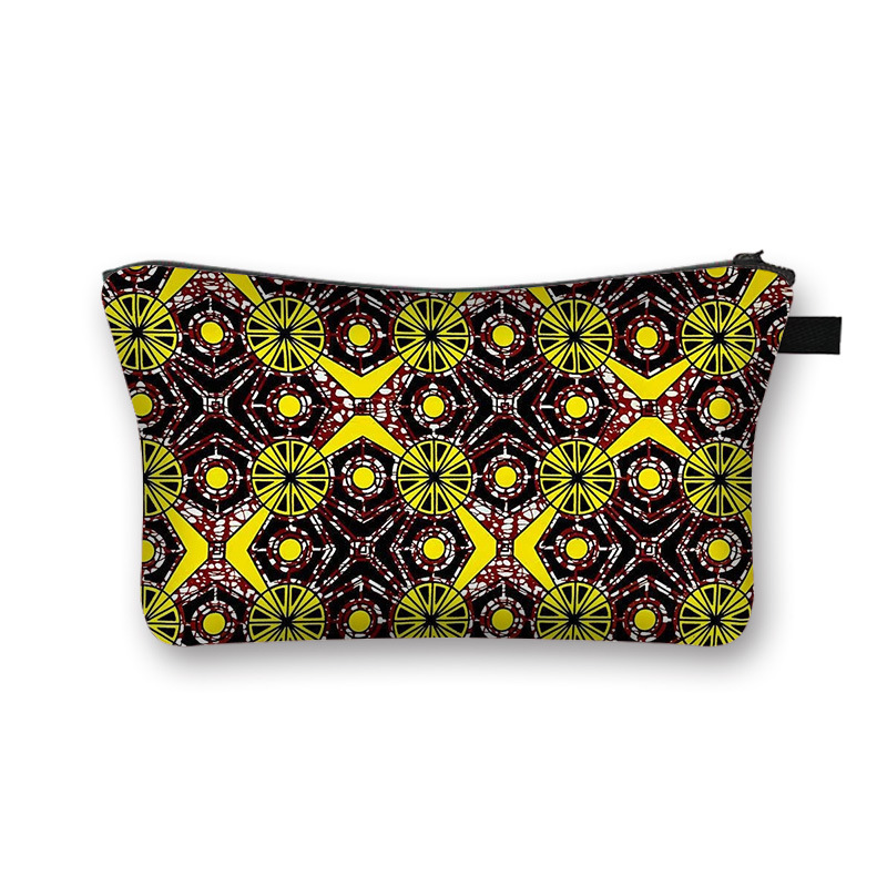 New Geometric Printing Polyester Cosmetic Bag Large Capacity Clutch Bag Ladies Fashion Travel Storage Bag
