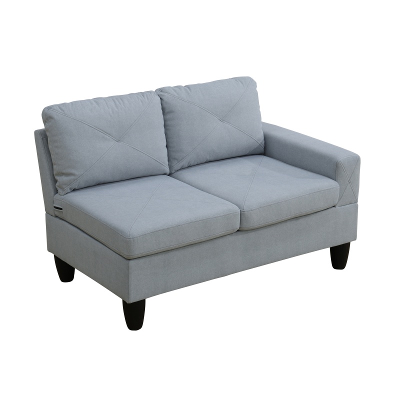 Pickup Only--Grey Massa Calico 4-Piece Couch Living Room Sofa Set