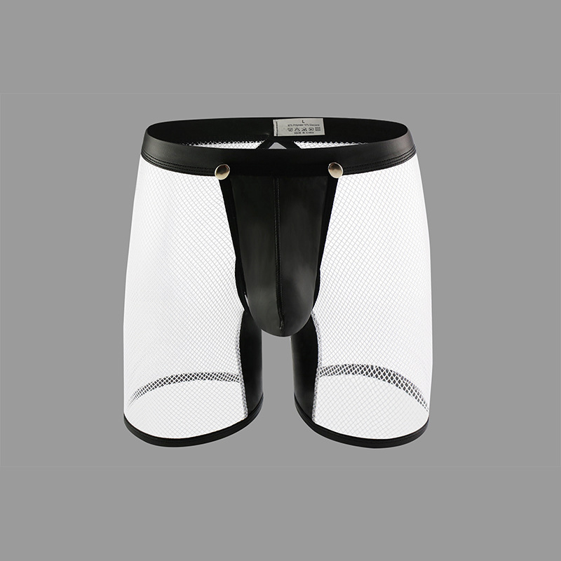 Fashionable Men's Mesh Underpants Boxer Sexy Hollow Low Waist
