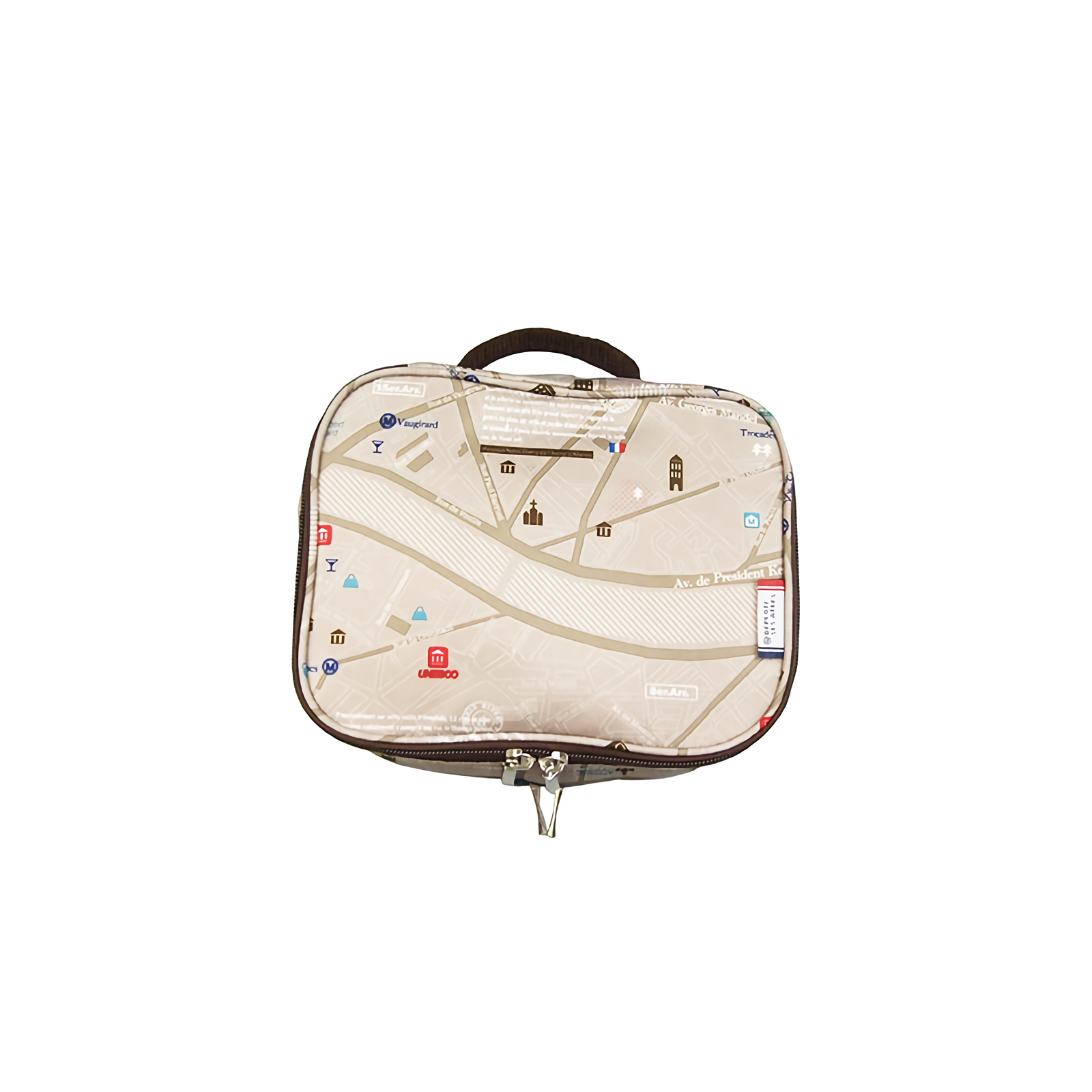 S M L Travel Storage Bag Packing Cube Pouches Clothes Suitcase Luggage Organiser AF8220-beige Map-700016-S