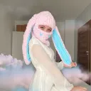 Pink Blue Rabbit Ears