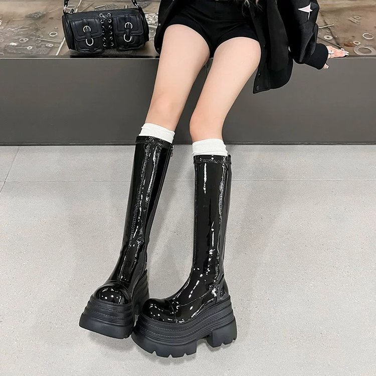 Faux Leather Knee-High Boots, picture 4 of 4