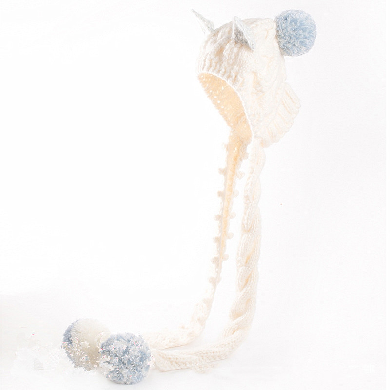 Hat Handmade Knitted Woolen Scarf Hat