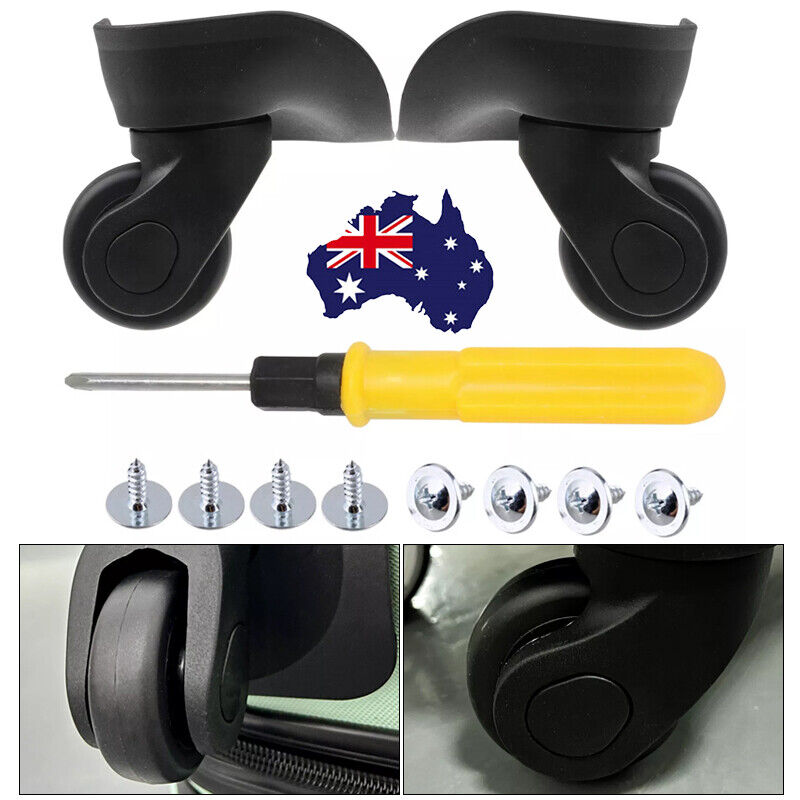 One Pair Plastic Replacement Luggage Wheels 360  Swivel Spare Caster Suitcase