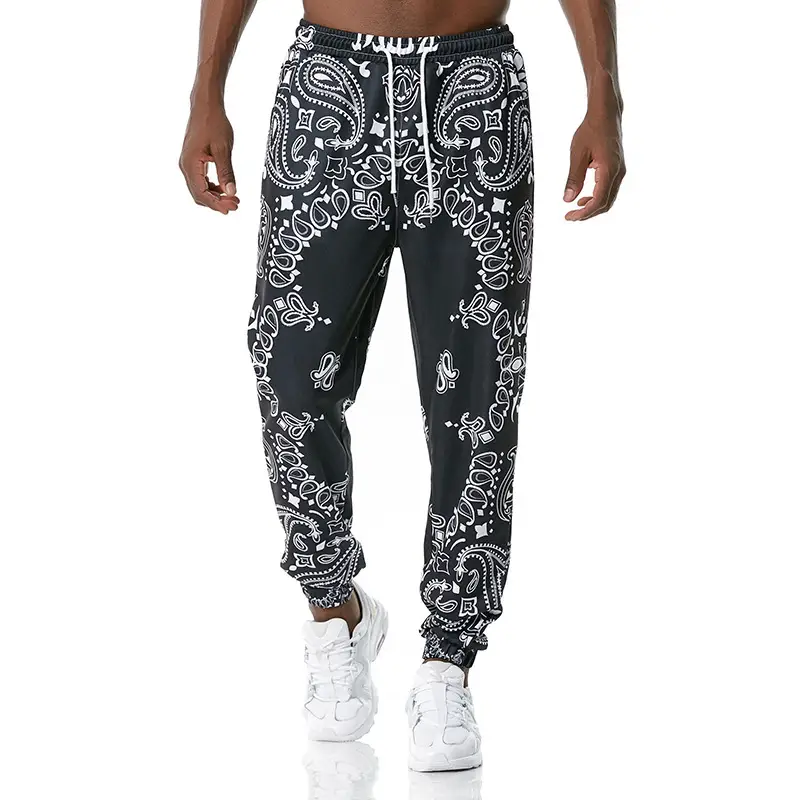 Retro Printed Jogging Casual Pants Sweatpants Feet