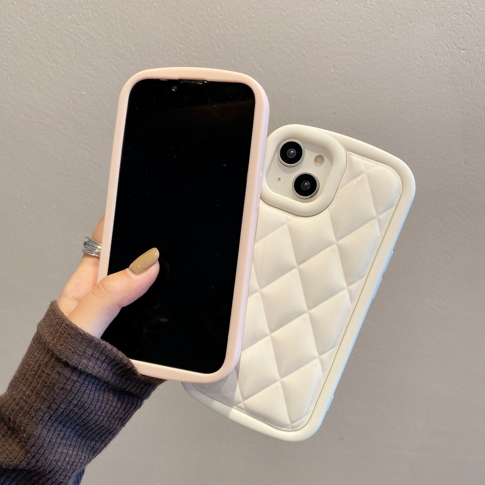Bubble Shell Mobile Phone Shell Rhombic Pattern - Image 3