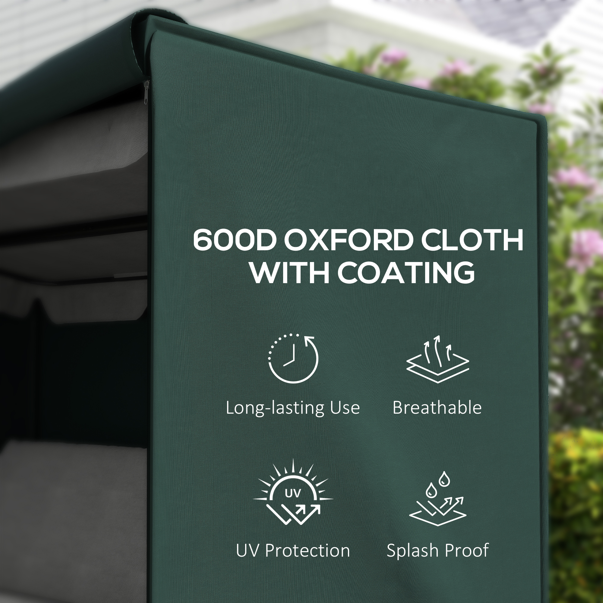 205 X 124 Cm Three Seater Swing Chair Protective Cover Dark — image 12