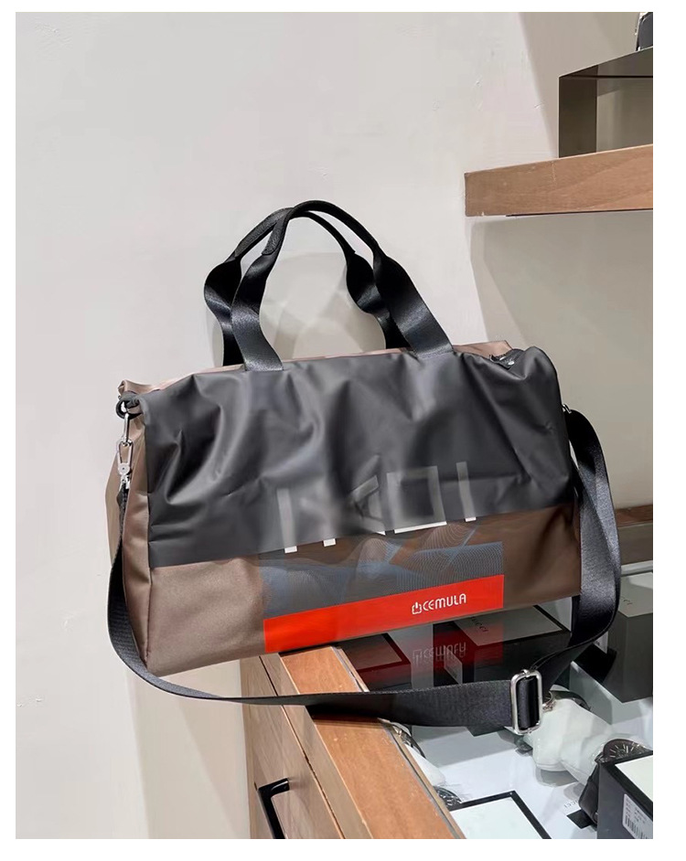 Large Capacity Waterproof Oxford Cloth With Leather Duffel Bag - Image 2