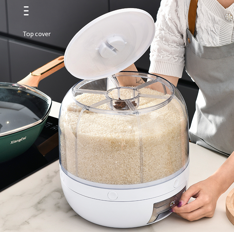 Пищевое пластиковое ведро для хранения зерна на кухне