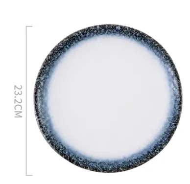 Ceramic Plate Sushi Home Round Western Food Steak Plate High Mountain Clouds - Shop at LoveMi