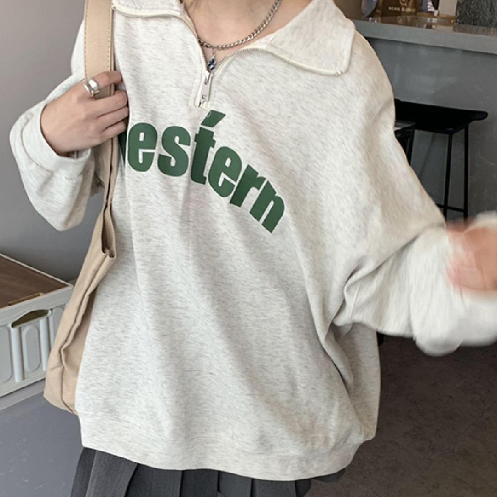 Women's New Early Autumn American Retro Grey